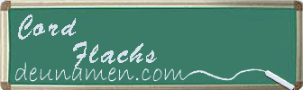 Cord Flachs Visitenkarte